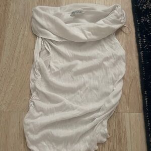 White Zara Cowl Neck Top